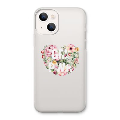 GRL PWR Flower: iPhone 13 Transparant Hoesje