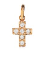 Gigi Clozeau pendentif Cross en or rose 18ct pavé de diamants