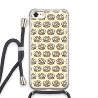 Slapende poes: iPhone 7 Transparant Hoesje met koord