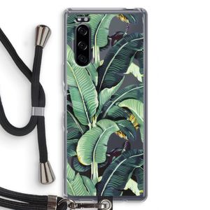 Bananenbladeren: Sony Xperia 5 Transparant Hoesje met koord