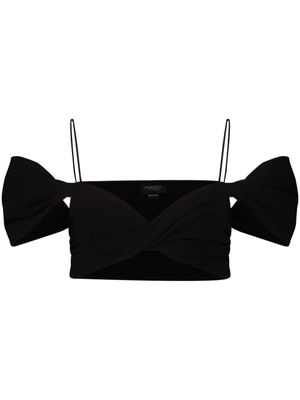 Giambattista Valli haut-bandeau à détail torsadé - Noir