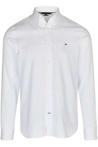 Tommy Hilfiger Core flex Slim Fit Overhemd wit, Effen