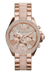 Mk Michael Kors Mk6096 dameshorloge met rosgoud keramisch kristal, adviesprijs ? 299,-