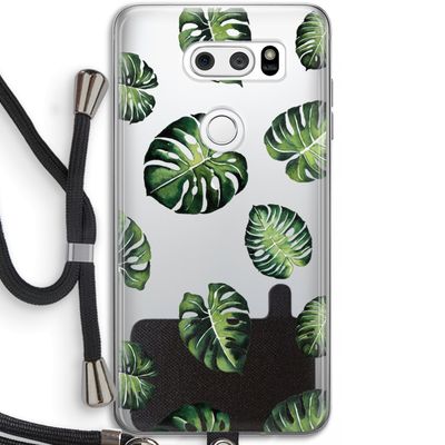Tropische bladeren: LG V30 Transparant Hoesje met koord