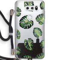 Tropische bladeren: LG V30 Transparant Hoesje met koord