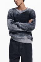 Versleten gebreide trui - BLACK - M