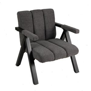 Geïsoleerde Loungestoel met Armleuningen & Metalen Frame Moderne Fauteuil Relaxstoel Grijs