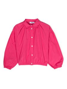 MSGM Kids chemise à logo brodé - Rose