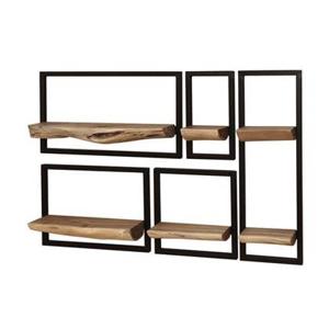 Hoyz Collection - Wandschap Set-5 Edge - Massief Acacia Naturel