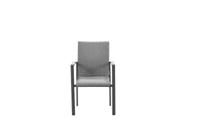Ottawa dining stoel carbon black/ grijs/ teak look - Garden impressions