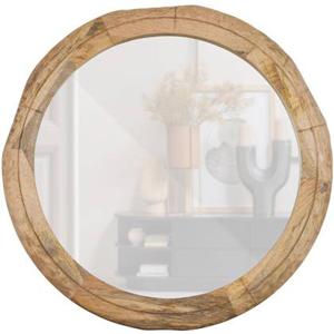 WOOOD Exclusive Rion Ronde Spiegel - Mangohout - Natural - 4x101x101