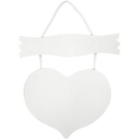 Creativ Company Hart met bord, afm 28x19 cm, dikte 5 mm, 1 stuk