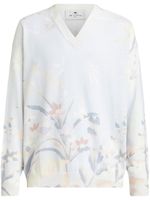 ETRO pull en coton à fleurs - Blanc - thumbnail