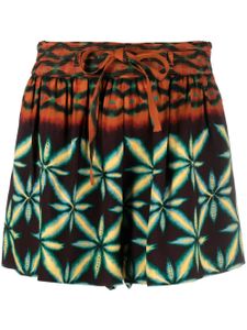 Ulla Johnson short Olivinite à motif abstrait - Orange