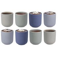 Siaki Koffiemok / theemok Nordic - set van 8x - pastel mix - 250 ml - mokken - keramiek