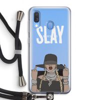 Slay All Day: Samsung Galaxy A40 Transparant Hoesje met koord