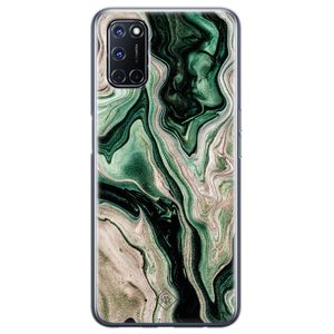 Oppo A52 siliconen hoesje - Green waves