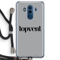 Topvent Grijs Zwart: Huawei Mate 10 Pro Transparant Hoesje met koord