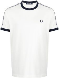 Fred Perry t-shirt à patch photographique Ringer - Blanc