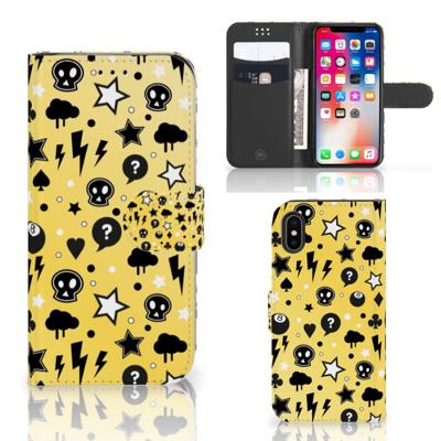 Telefoonhoesje met Naam Apple iPhone X | Xs Punk Geel