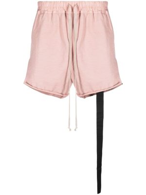 Rick Owens DRKSHDW short en coton biologique à lien de resserrage - Rose