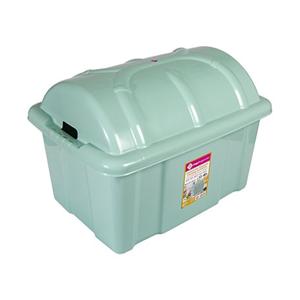 Speelgoed schatkist groot - 65 x 47 x 44 cm - 60 liter - kunststof - met deksel - groen