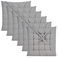 Stoelkussen Decorama - 6x - binnen/buiten - lichtgrijs - 40 x 40 x 5cm - polyester Stoelkussen Decorama - 6x - binnen/buiten - lichtgrijs - 40 x 40 x 5cm - polyester
