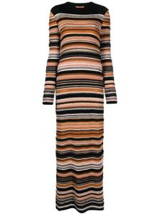 Missoni robe longue en maille à rayures - Orange