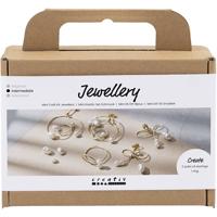 Creativ Company Mini hobbyset sieraden, oorbellen van metaaldraad, verguld, 1 doos