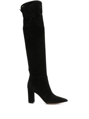 Gianvito Rossi bottes Piper en daim - Noir Gianvito Rossi bottes Piper en daim - Noir