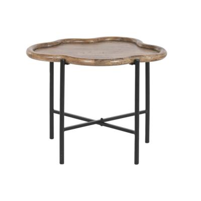 Item Int. Bijzettafel Cloud - 60 x 50 x 47 cm - organisch mangohout - zwart ijzeren frame