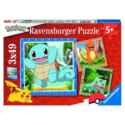 Ravensburger pokémon: charmander, bulbasaur and squirtle