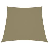 VidaXL Zonnezeil trapezium 3/5x4 m oxford stof beige