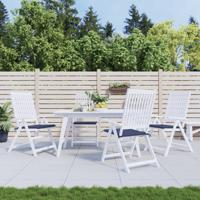 VidaXL Palletkussens 4 st 50x50x4 cm oxford stof marineblauw
