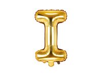 Folieballon Goud Letter &apos;I&apos; - 35cm - thumbnail