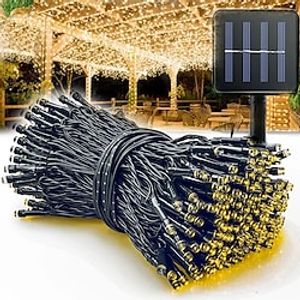 outdoor waterdichte solar led lichtslingers 5m-20leds 7m-50leds 12mm-100leds 22m-200leds kerst fee licht vakantie verlichting boom lichten bruiloft kerstboom tuin indoor outdoor decoratie Lightinthebox