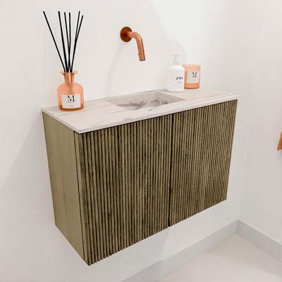 Toiletmeubel Mondiaz Joya Dlux | 60 cm | Meubelkleur Dusk | Faye wastafel Nata Wasbak Midden | Zonder kraangat(en)