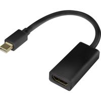 Renkforce RF-4229013 DisplayPort / HDMI Adapter [1x Mini-DisplayPort stekker - 1x HDMI-bus] Zwart Vergulde steekcontacten 20.00 cm - thumbnail