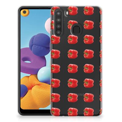 Samsung Galaxy A21 | Siliconen Case | Paprika Red