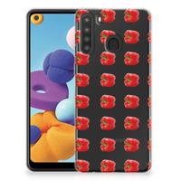 Samsung Galaxy A21 | Siliconen Case | Paprika Red