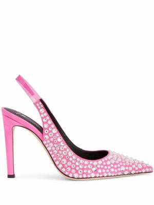 Giuseppe Zanotti escarpins Diorite à ornements en cristal - Rose