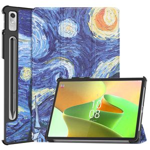 Basey Lenovo Tab P11 Pro (2e Gen) Hoesje Kunstleer Hoes Case Cover -Sterrenhemel