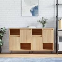 Dressoirs 2 st bewerkt hout sonoma eikenkleurig