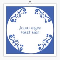 Delfts Blauw tegeltje rond