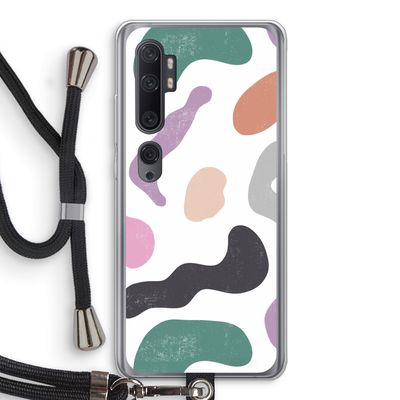 Memphis Shapes: Xiaomi Mi Note 10 Pro Transparant Hoesje met koord