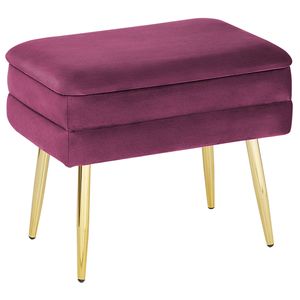 Beliani ODESSA - Hocker-Rood-Fluweel