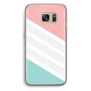 Strepen pastel: Samsung Galaxy S7 Transparant Hoesje