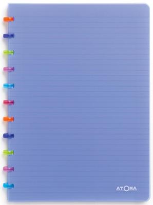 Atoma Tutti Frutti schrift, ft A4, 144 bladzijden, gelijnd, transparant blauw