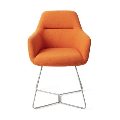 Jesper Home Kinko eetkamerstoel Tangerine beehive steel