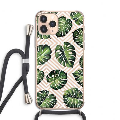 Geometrische jungle: iPhone 11 Pro Transparant Hoesje met koord